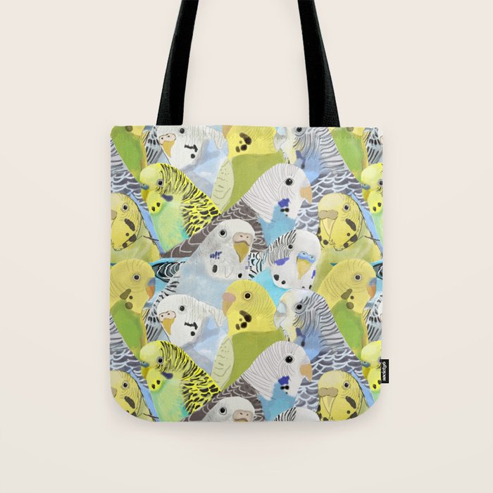 Budgie Parakeets Tote Bag Gallery Image 1