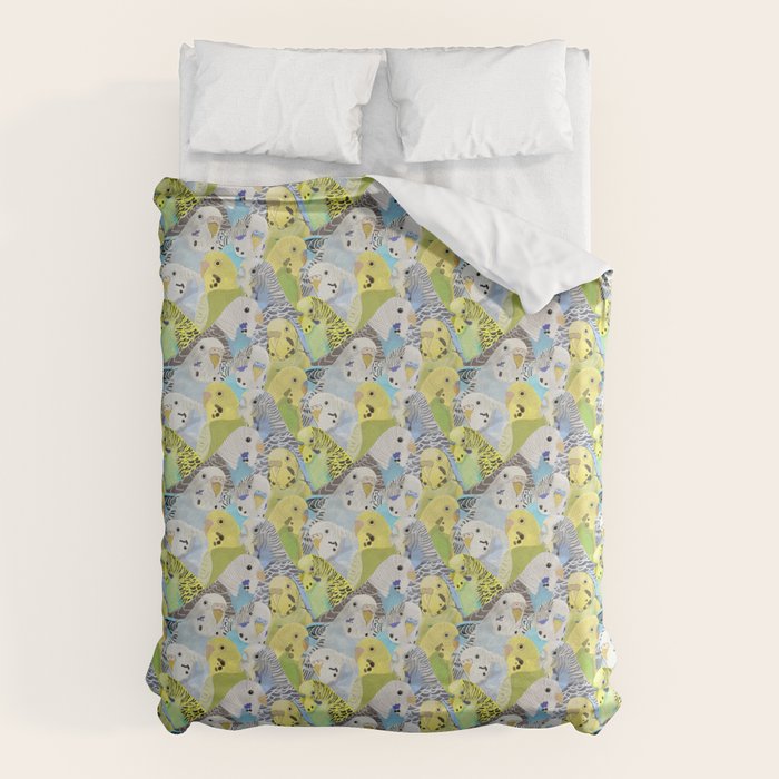 Budgie Parakeets Duvet Cover Gallery Image 6