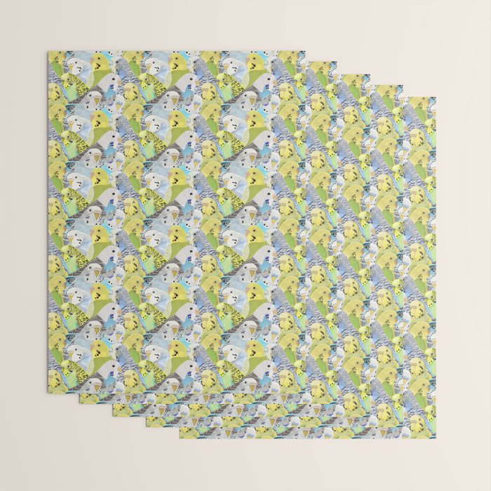 Budgie Parakeets Wrapping Paper Gallery Image 3
