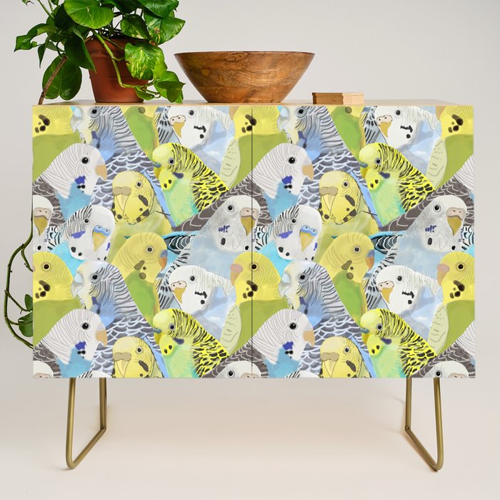 Budgie Parakeets Credenza Gallery Image 1