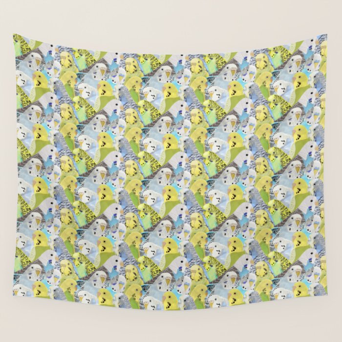Budgie Parakeets Wall Tapestry Gallery Image 4