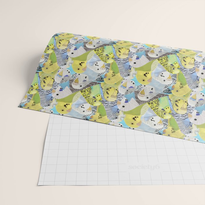 Budgie Parakeets Wrapping Paper Gallery Image 2