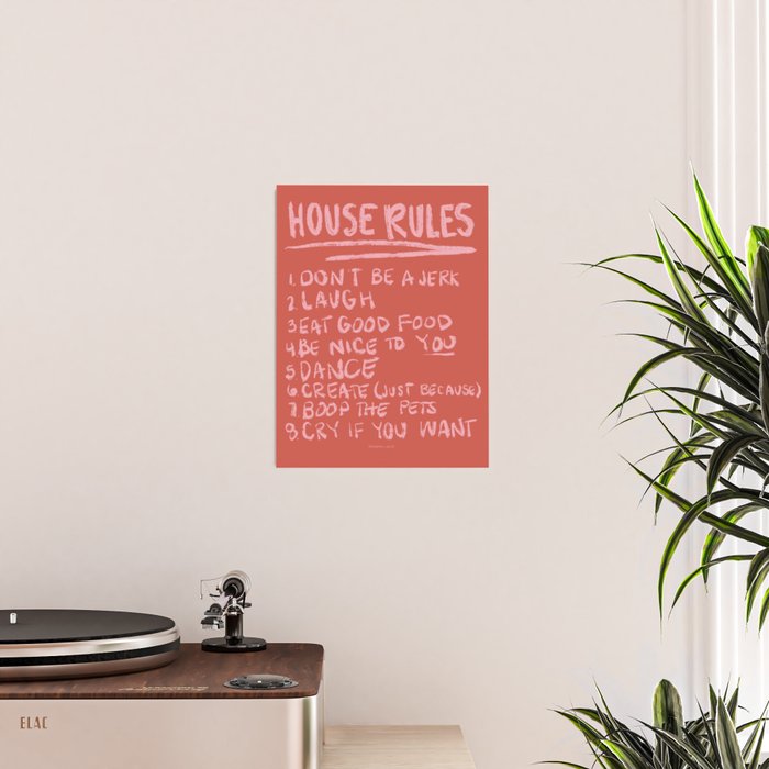 House Rules Art Print Poster Gallery Image 2