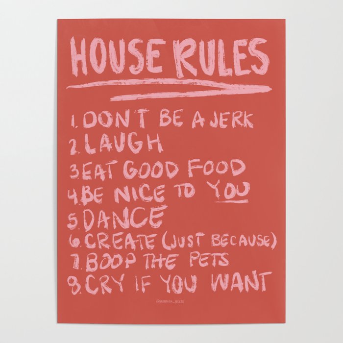 House Rules Art Print Poster Gallery Image 4