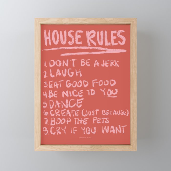 House Rules Art Print Mini Art Print Gallery Image 1
