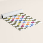 Colorful Mod Checkerboard Yoga Mat Gallery Image 2