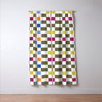 Colorful Mod Checkerboard Window Curtain Gallery Image 3