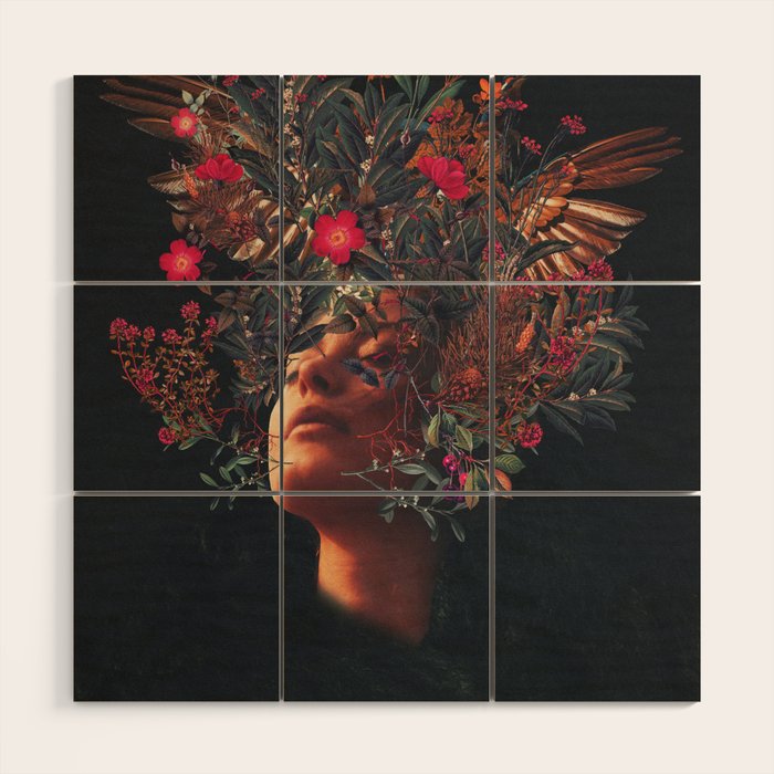 Kissing Rosa Wood Wall Art Gallery Image 1