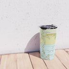 tropical vibes fl sunshine seashells waves // retro surf art by surfy birdy Travel Mug Gallery Image 4