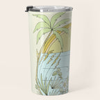tropical vibes fl sunshine seashells waves // retro surf art by surfy birdy Travel Mug Gallery Image 3