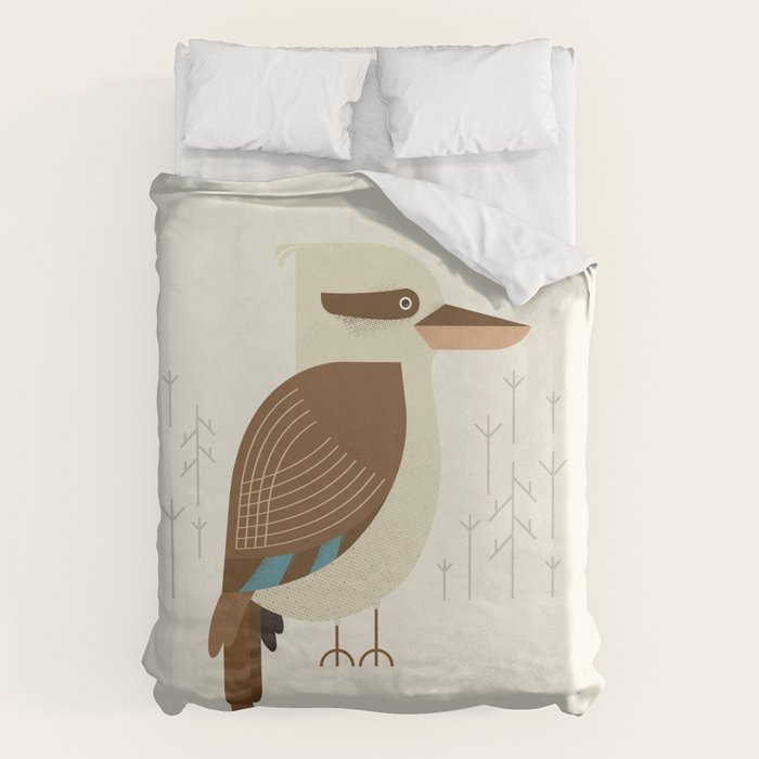 Laughing Kookaburra, Bird of Australia Duvet Cover Gallery Image 6