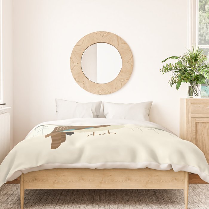 Laughing Kookaburra, Bird of Australia Duvet Cover Gallery Image 3