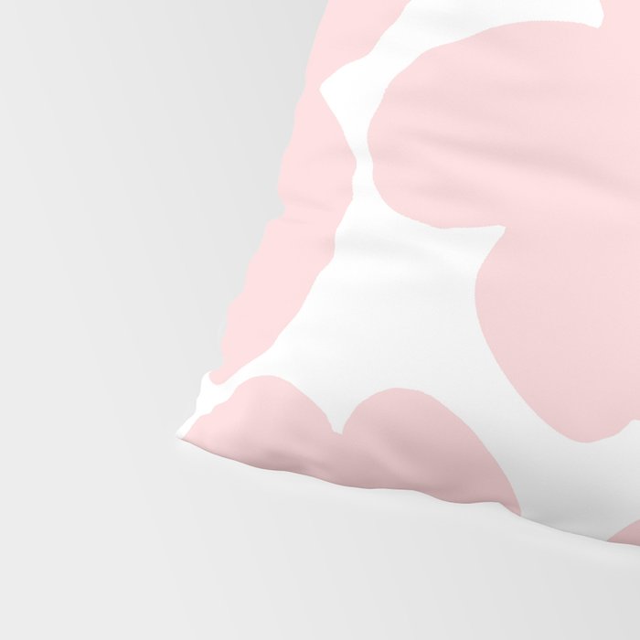 Large Baby Pink Retro Flowers on White Background #decor #society6 #buyart Pillow Sham Gallery Image 4