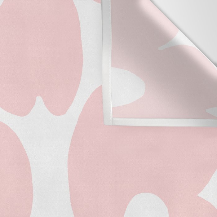 Large Baby Pink Retro Flowers on White Background #decor #society6 #buyart Wall Tapestry Gallery Image 3