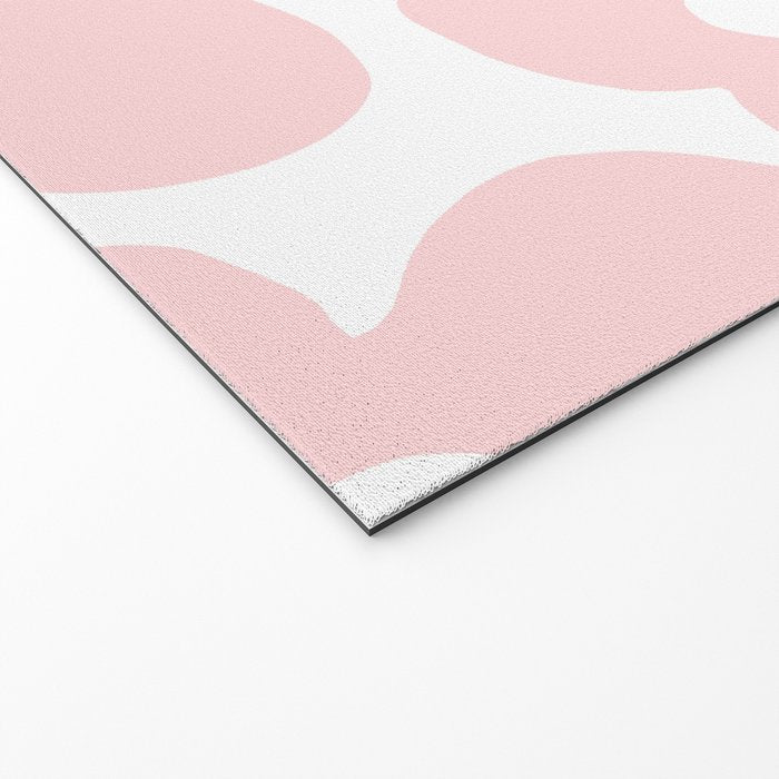 Large Baby Pink Retro Flowers on White Background #decor #society6 #buyart Welcome Mat Gallery Image 2