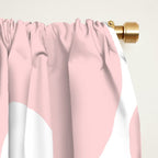 Large Baby Pink Retro Flowers on White Background #decor #society6 #buyart Window Curtain Gallery Image 2