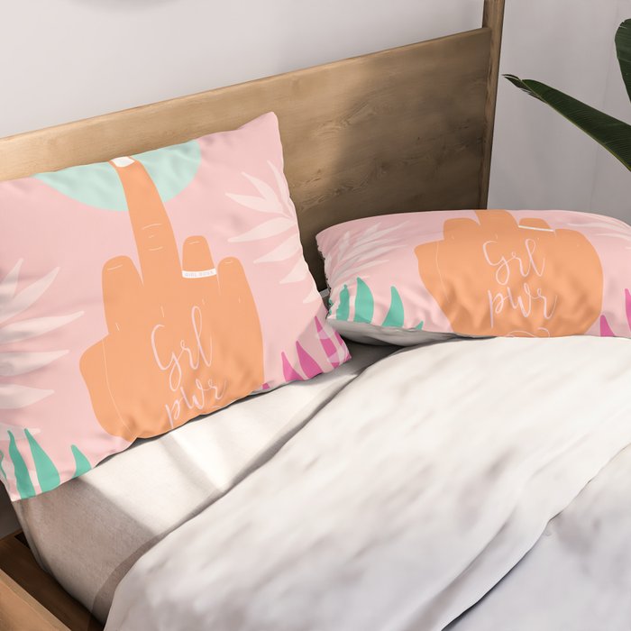 Grl Pwr #girlpower #feminist #society6 Pillow Sham Gallery Image 2