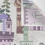 Block print Home pattern lilac Wall Tapestry Gallery Image 3