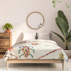 Red Yellow Abstract Antique Colorful Moroccan Rug Print Comforter Gallery Image 3