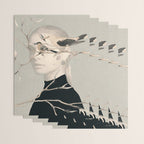 Woman and Birds 2 Wrapping Paper Gallery Image 3