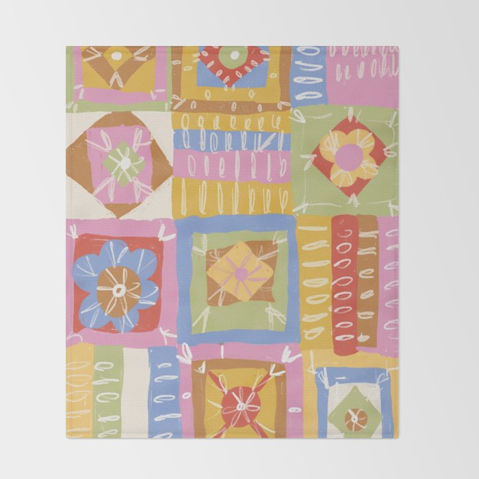 Crochet Patchwork Throw Blanket Gallery Image 2