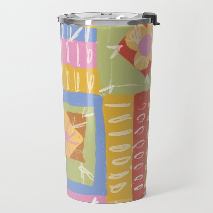 Crochet Patchwork Travel Mug Gallery Image 2