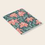 Tigers & Tiger Lilies - Teal & Rose Notebook Gallery Image 2