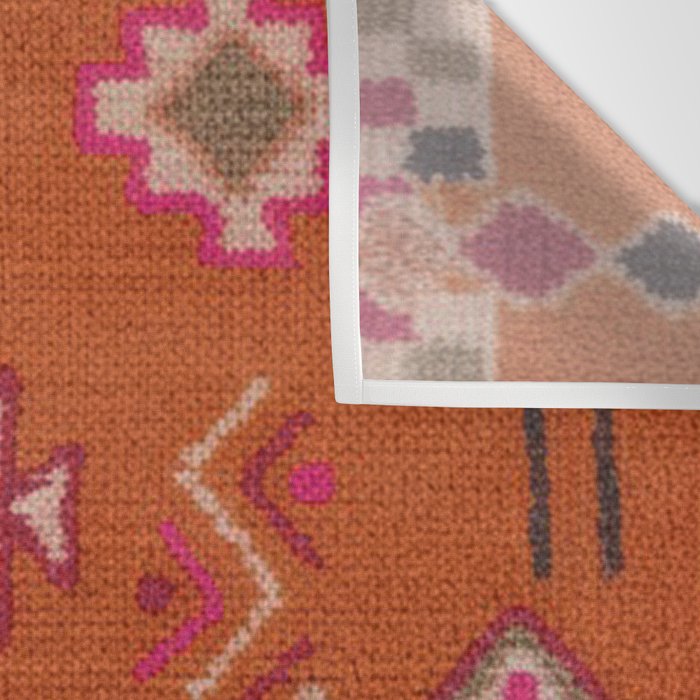 Moroccan Berber Geometric Pattern In Warm Earth Tones Wall Tapestry Gallery Image 3