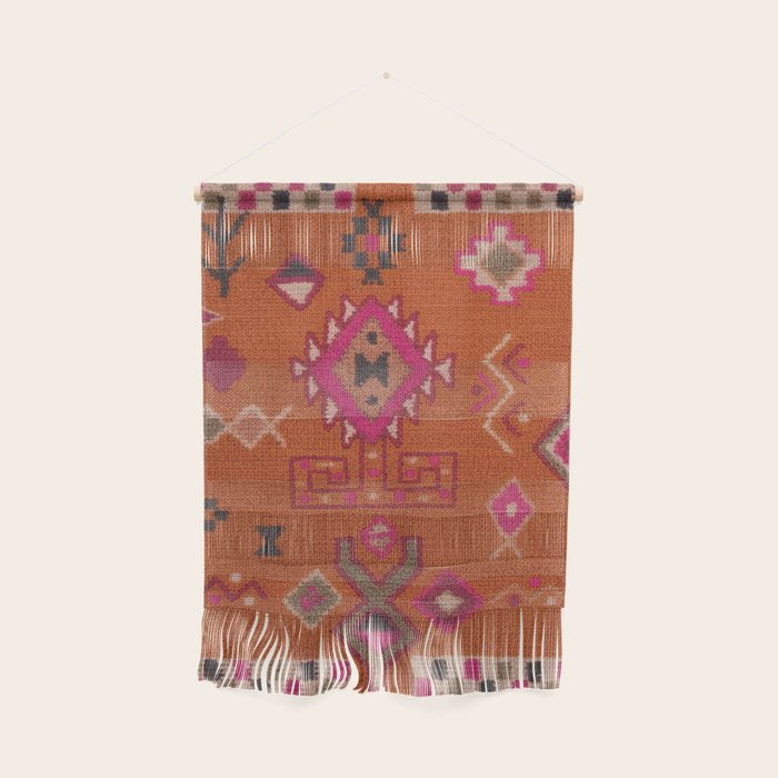 Moroccan Berber Geometric Pattern In Warm Earth Tones Wall Hanging Gallery Image 1