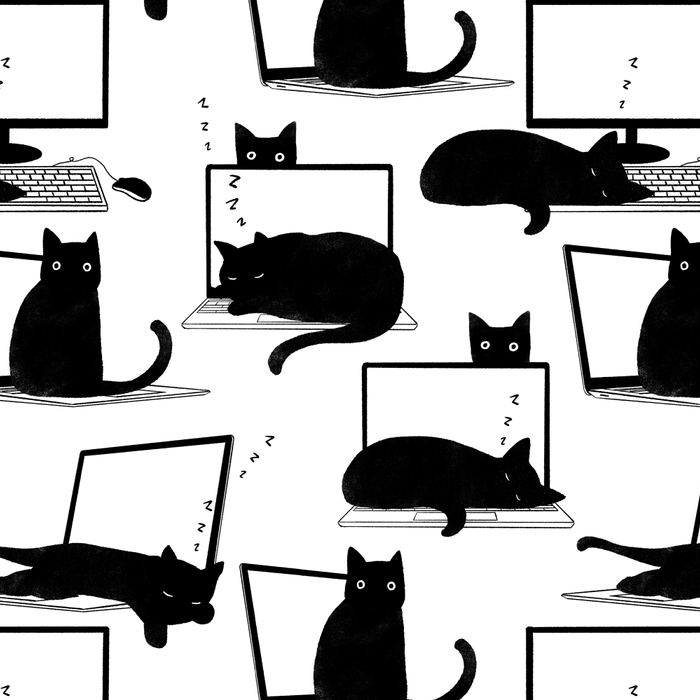 Cats Sitting on Laptops Coffee Mug Gallery Image 2