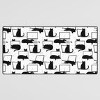 Cats Sitting on Laptops Desk Mat Gallery Image 3