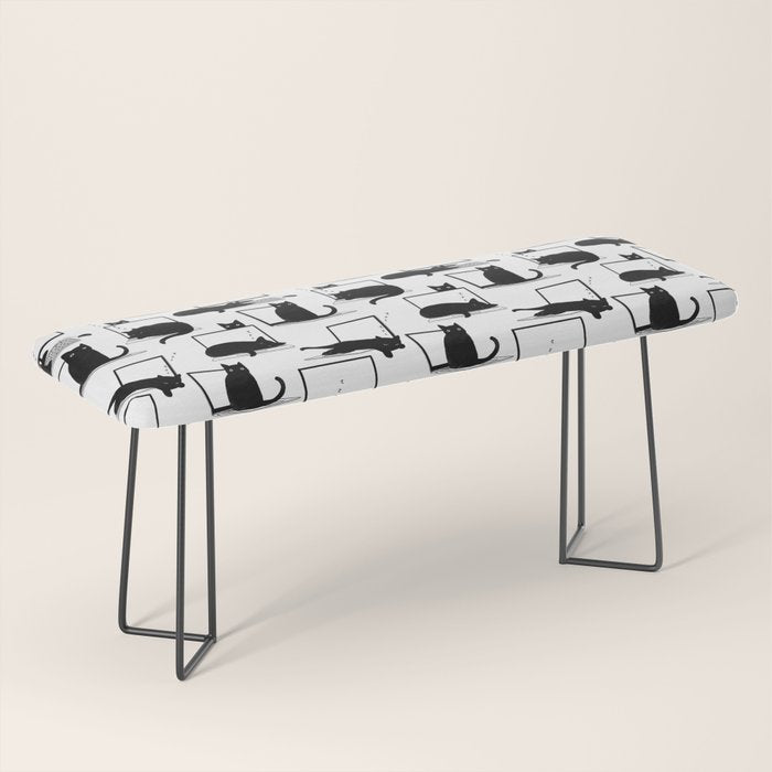 Cats Sitting on Laptops Bench Gallery Image 1