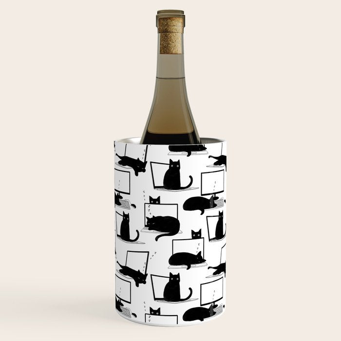 Cats Sitting on Laptops Wine Chiller Gallery Image 1