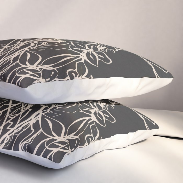 Minimal Floral Jellyfishes 2 Pillow Sham Gallery Image 3