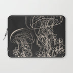 Minimal Floral Jellyfishes 2 Laptop Sleeve Gallery Image 1