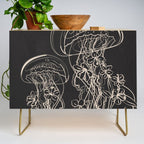 Minimal Floral Jellyfishes 2 Credenza Gallery Image 1