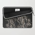 Minimal Floral Jellyfishes 2 Laptop Sleeve Gallery Image 2
