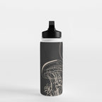 Minimal Floral Jellyfishes 2 Water Bottle Gallery Image 3