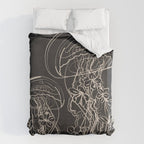 Minimal Floral Jellyfishes 2 Duvet Cover Gallery Image 6