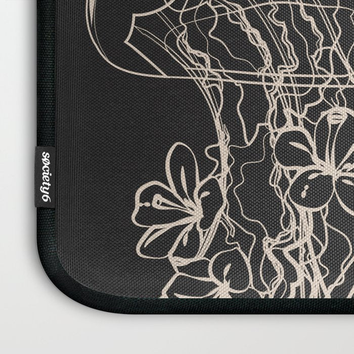 Minimal Floral Jellyfishes 2 Laptop Sleeve Gallery Image 3