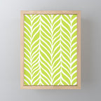 Palm Leaves Pattern Chartreuse Green Mini Art Print Gallery Image 1