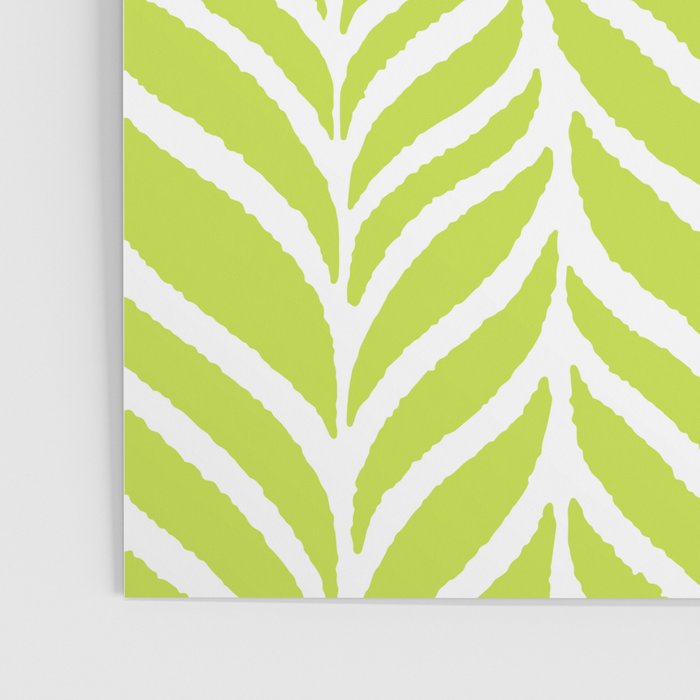 Palm Leaves Pattern Chartreuse Green Poster Gallery Image 3