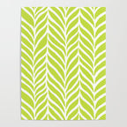 Palm Leaves Pattern Chartreuse Green Poster Gallery Image 4