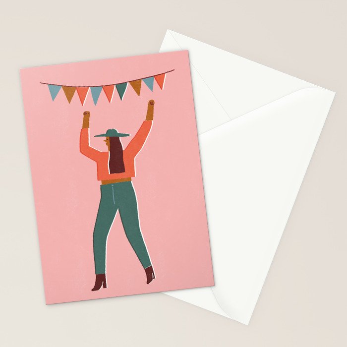 Disco girl Stationery Card Gallery Image 2