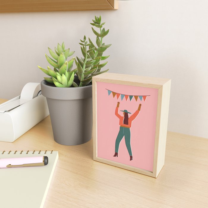 Disco girl Mini Art Print Gallery Image 2