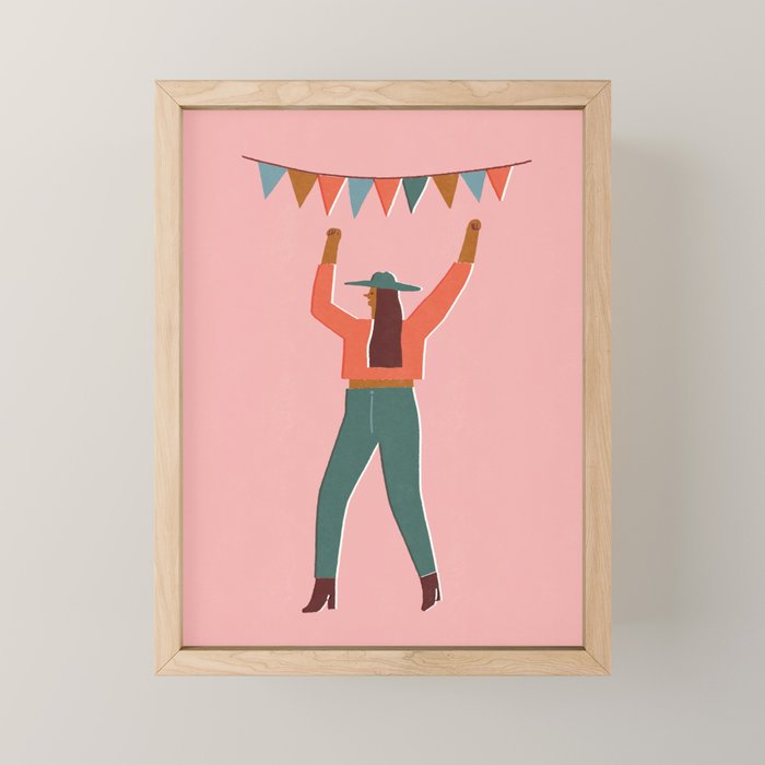 Disco girl Mini Art Print Gallery Image 1