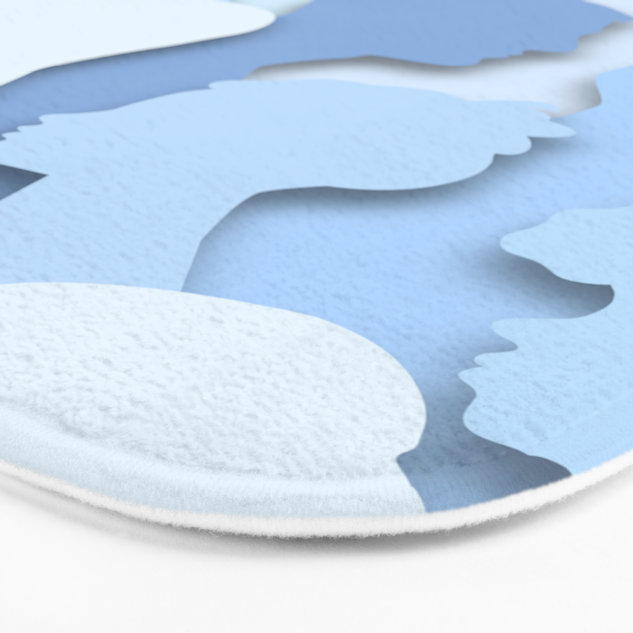 Diverse people paper cut crowd pattern Bath Mat Gallery Image 3