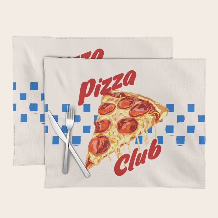 Pizza Club Retro Pepperoni Slice Placemat Gallery Image 1