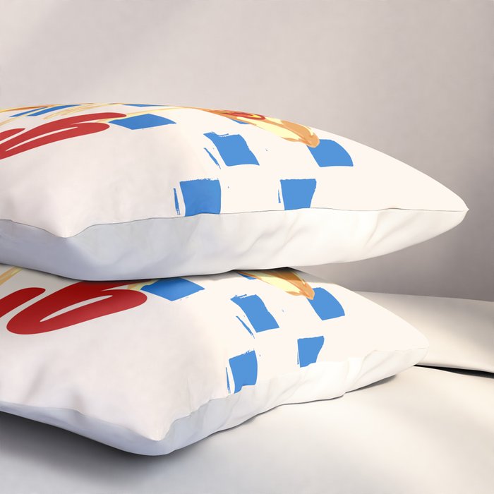 Pizza Club Retro Pepperoni Slice Pillow Sham Gallery Image 3