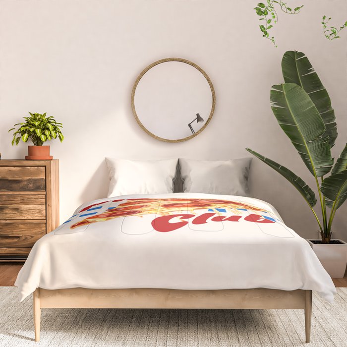 Pizza Club Retro Pepperoni Slice Comforter Gallery Image 3